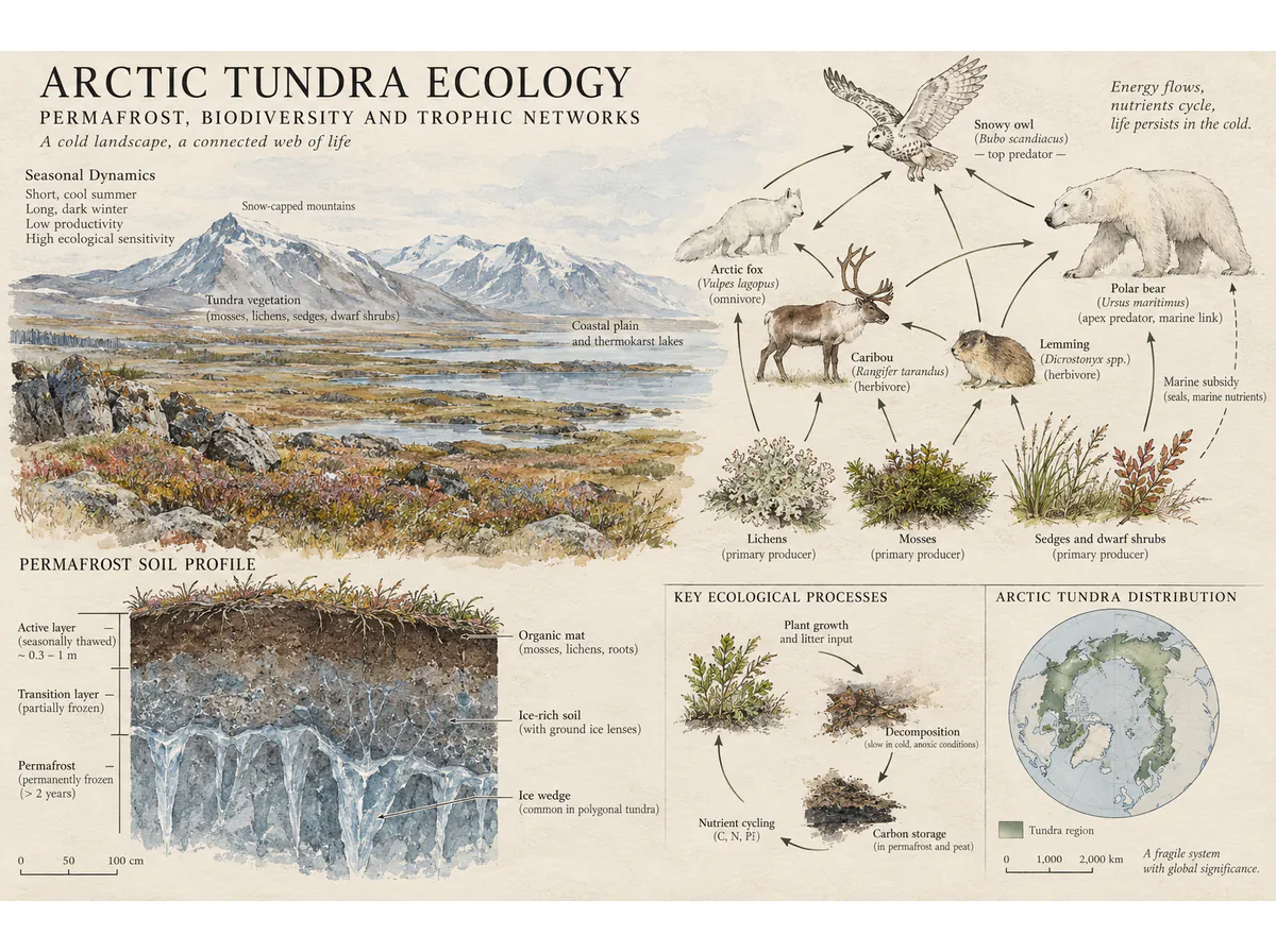 Tundra relationships: a watercolor seasonal map