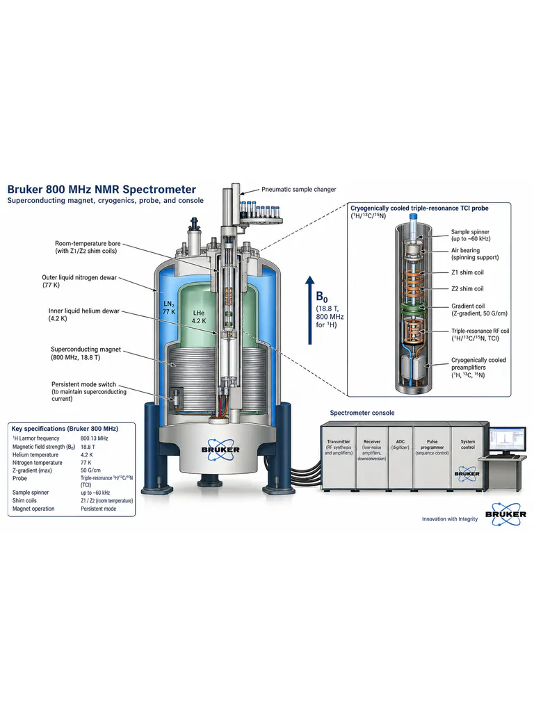 800 MHz NMR: instrument and acquisition layout