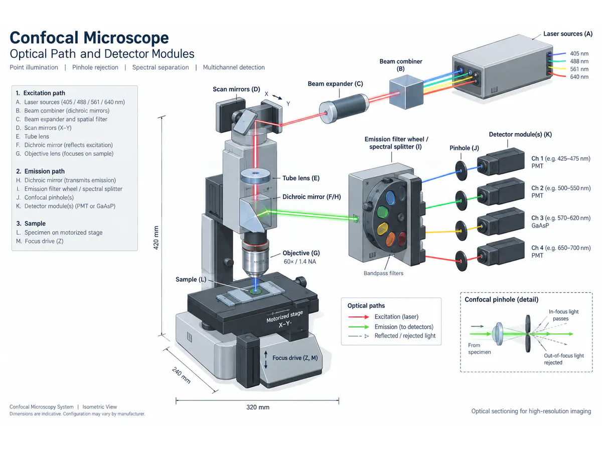 Confocal microscopy: an isometric optical route