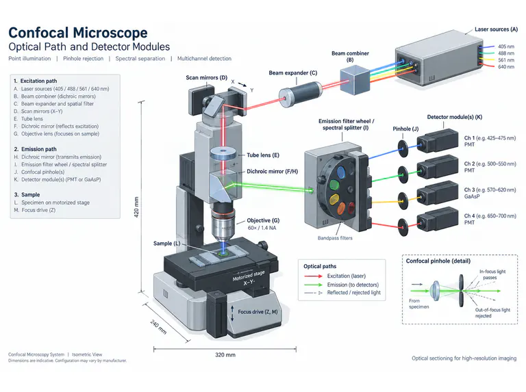 Confocal microscopy: an isometric optical route