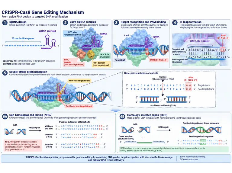 CRISPR-Cas9: targeting and repair