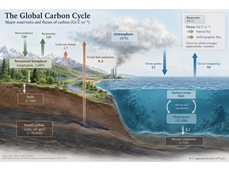 Carbon exchange: a soft-shaded reservoir view
