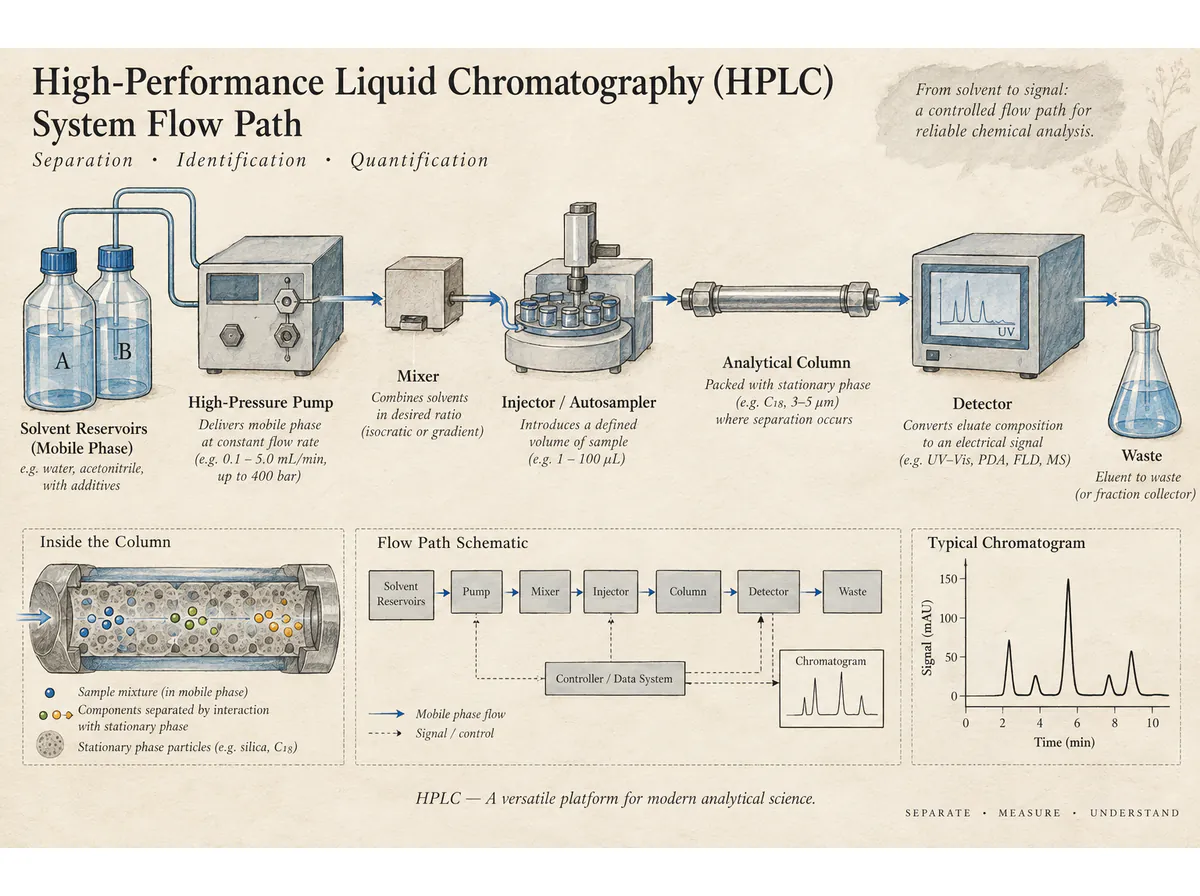 HPLC: a watercolor instrument pathway