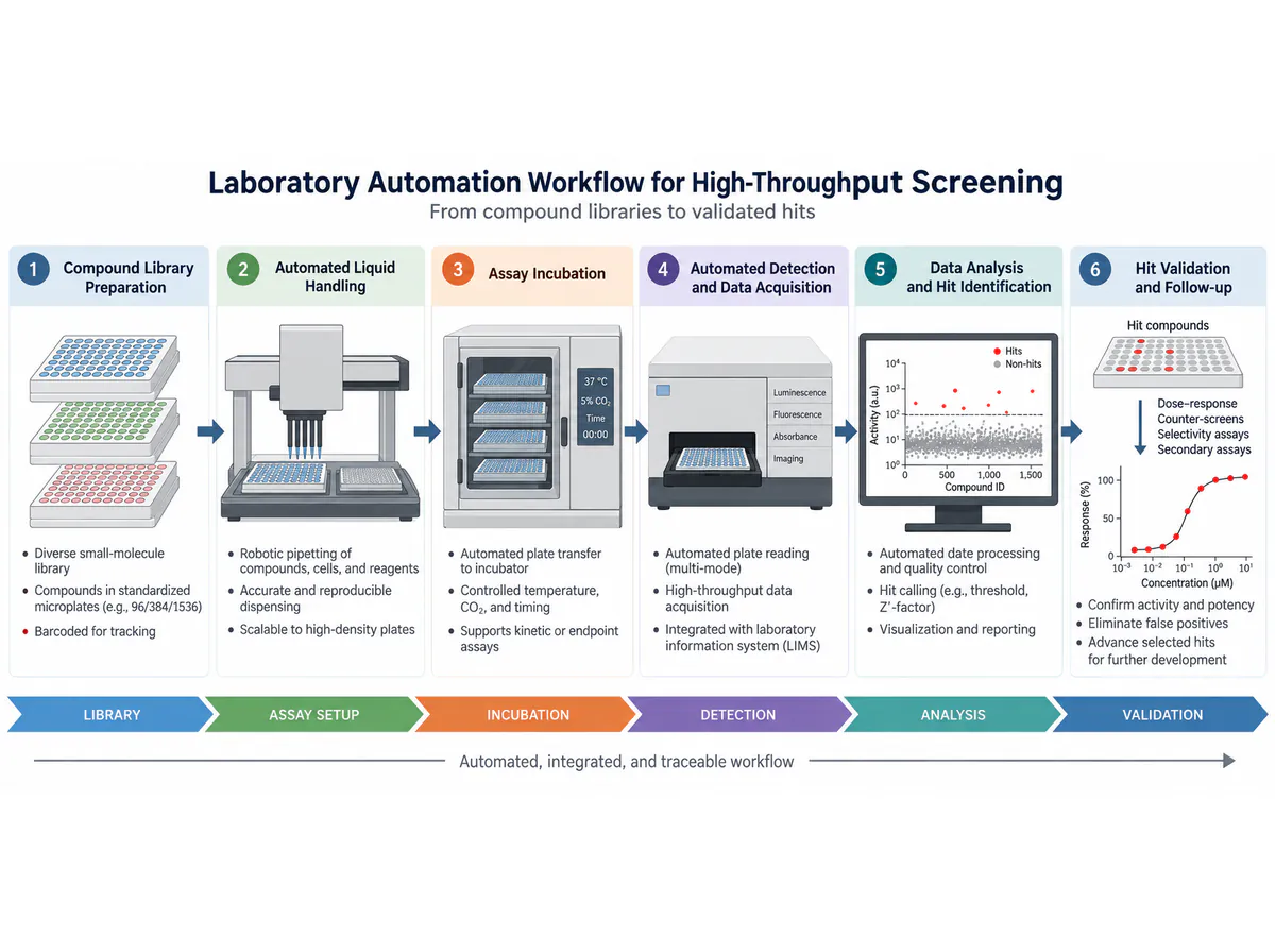Laboratory automation: stations and handoffs