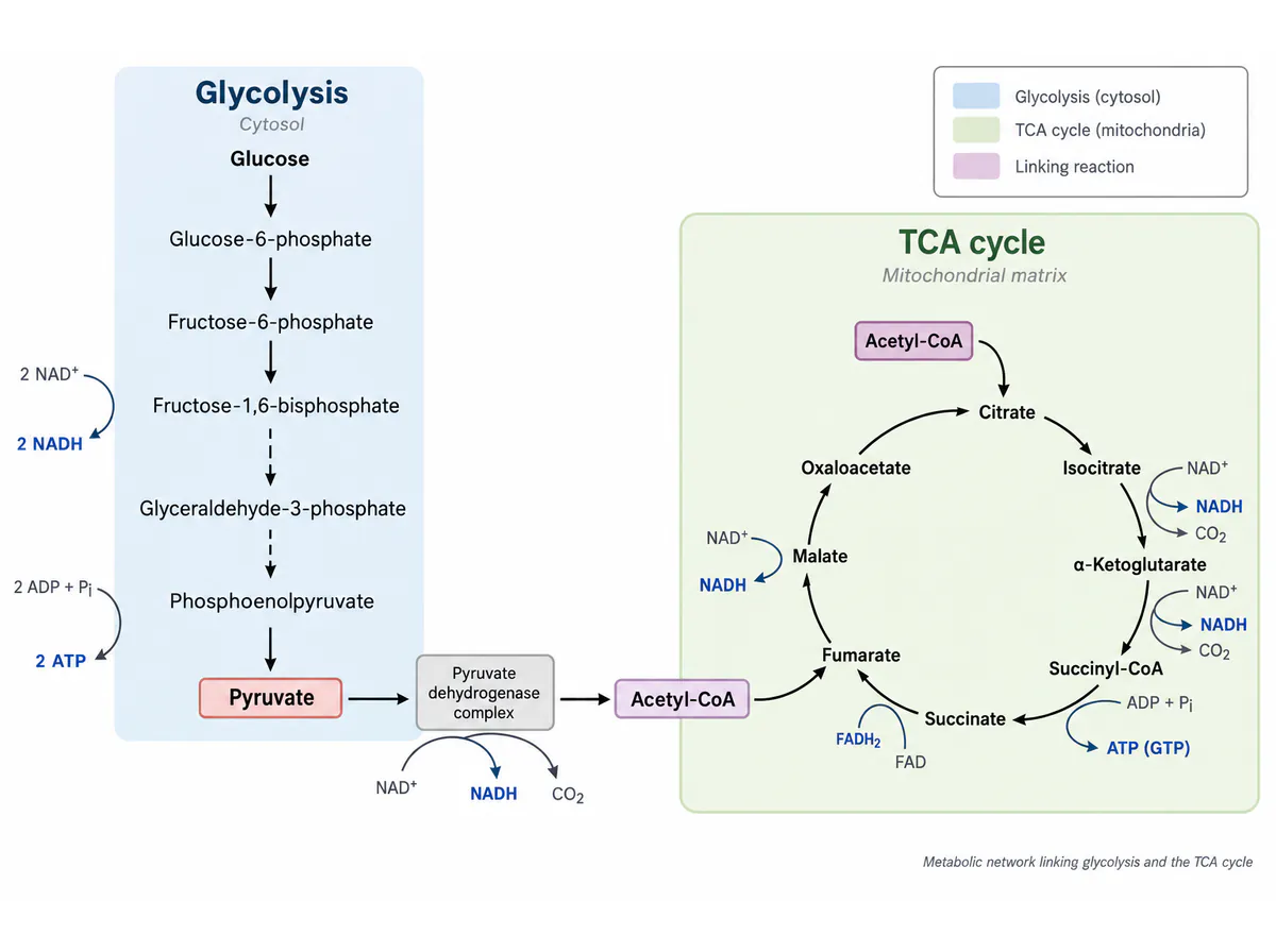 Metabolic pathways: a linked reaction map