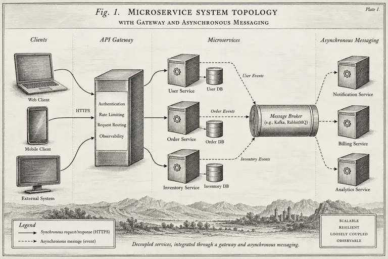 Service topology: a focused messaging view