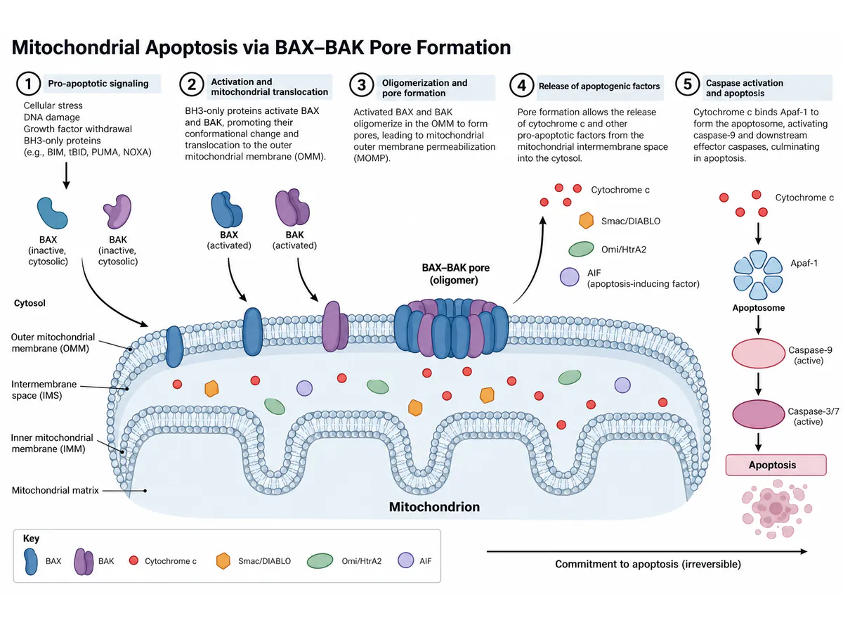 Mitochondrial apoptosis: BAX and BAK