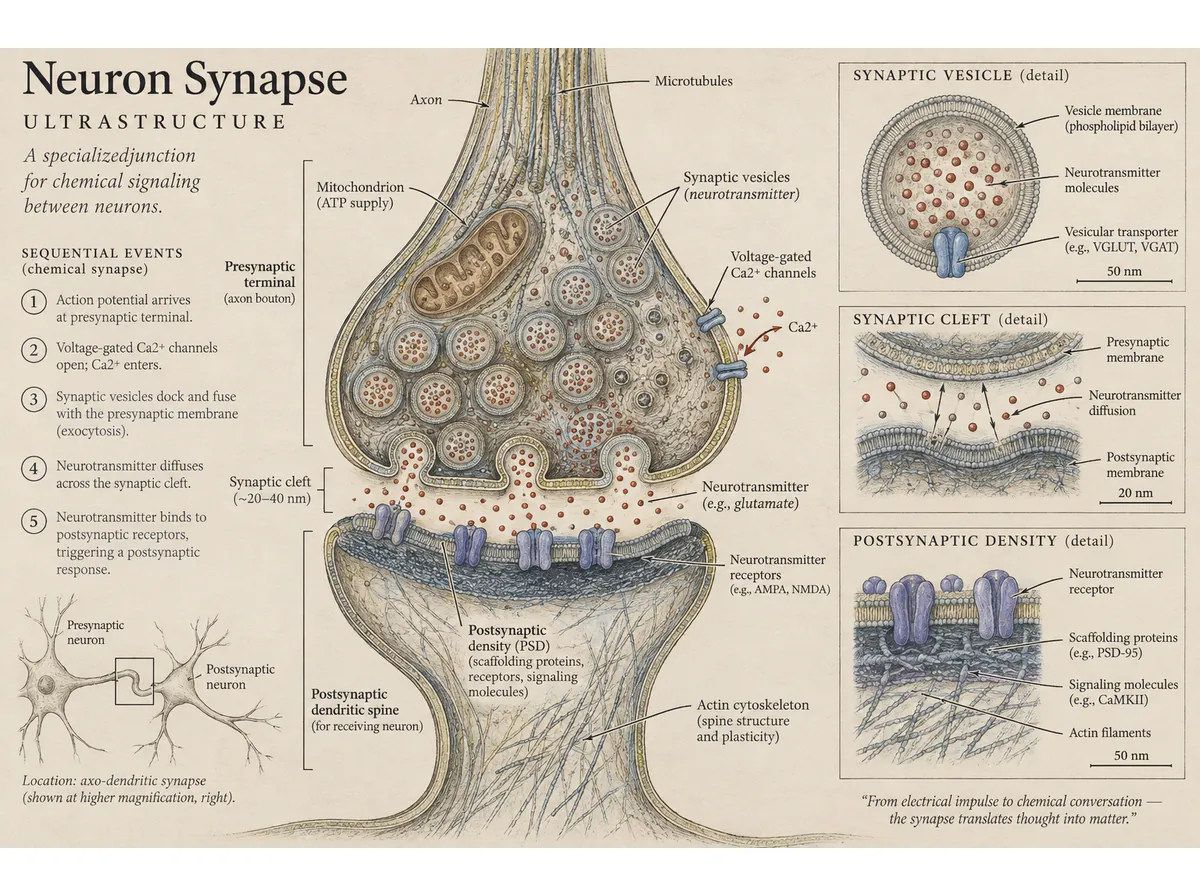 Synaptic anatomy: a study-guide plate