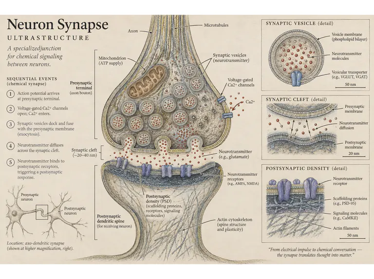 Synaptic anatomy: a study-guide plate