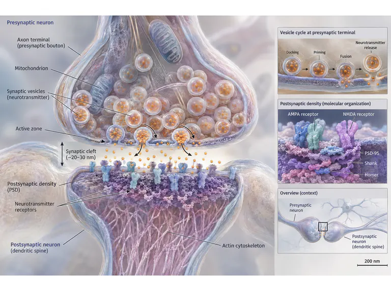 Synapse structure: a focused contact-region view