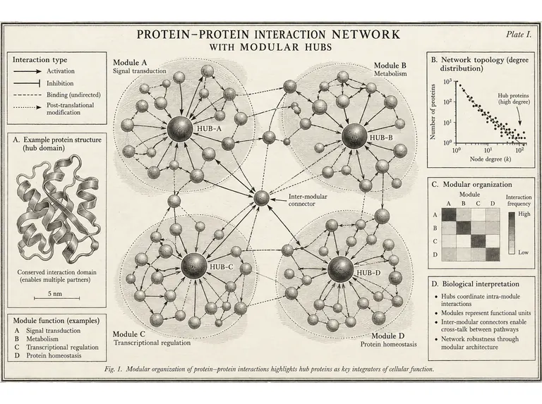 Protein interactions: a monochrome network plate