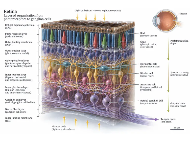 Retinal anatomy: a focused layer interface