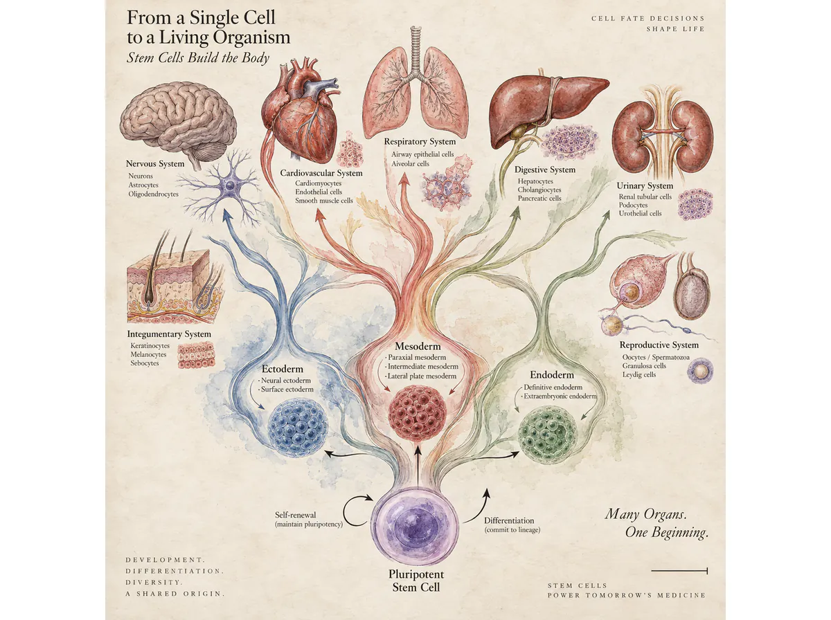 Cell lineages: a watercolor branching study