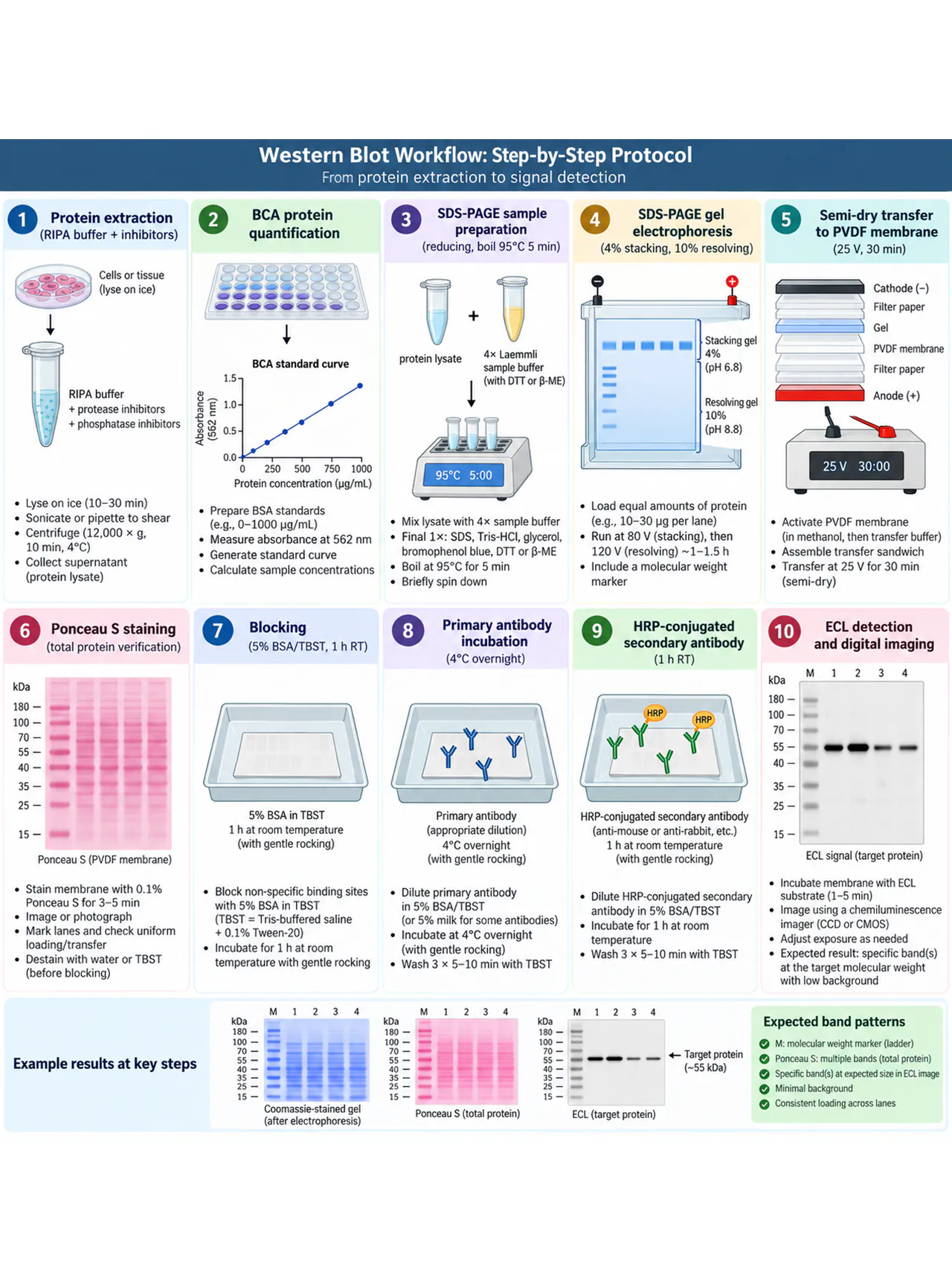 Western blot: an ordered bench workflow